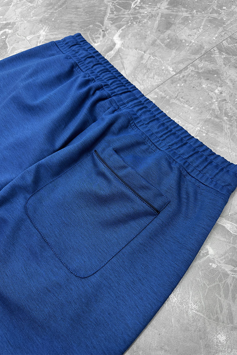 Brioni Мужские синие штаны logo-embroidered 