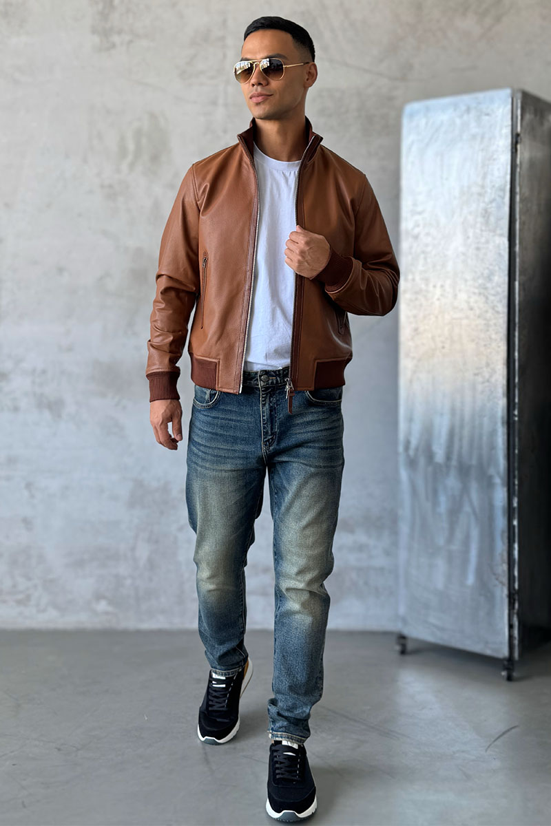 Tom Ford Мужская кожаная куртка Premium