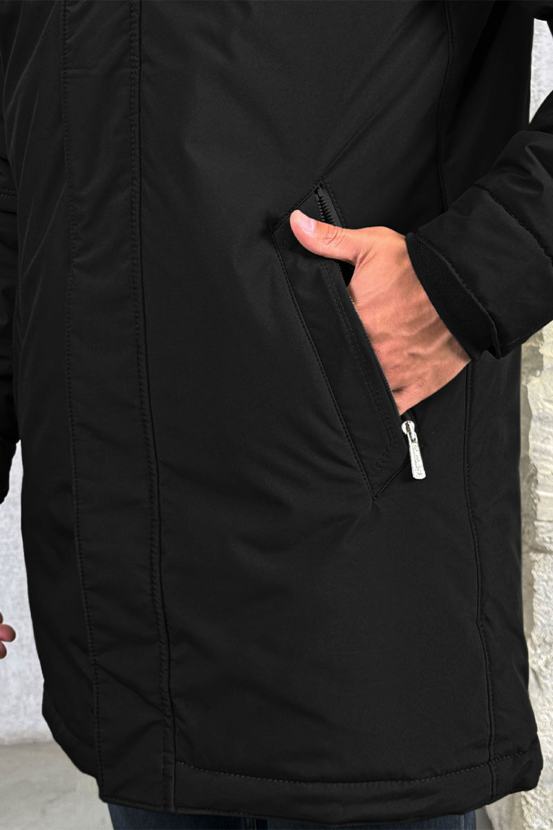 Loro Piana Парка чёрного цвета logo-patch 