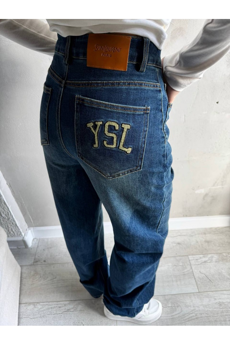 Yves Saint Laurent Женские синие джинсы premium