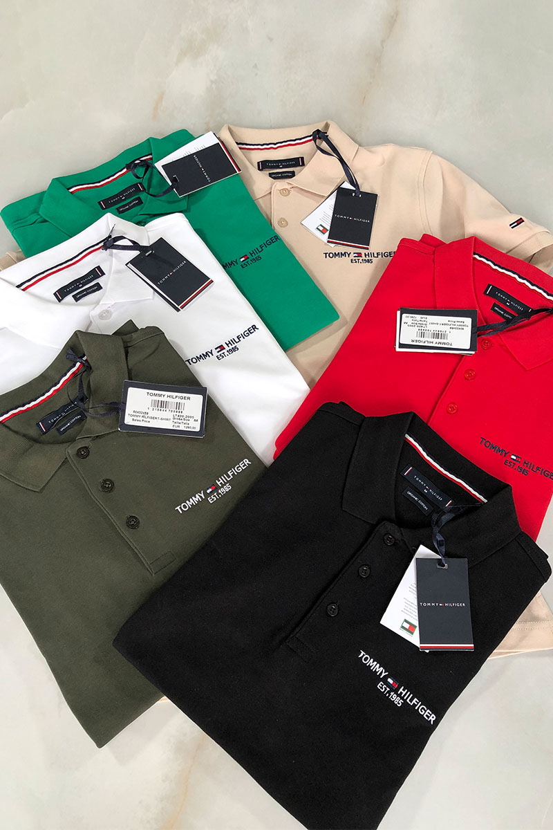 Tommy Hilfiger Чёрное мужское поло est.1985