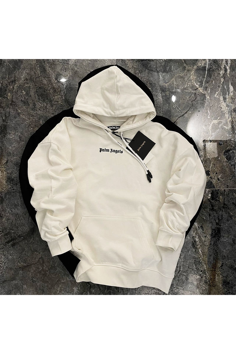 Palm Angels Мужское худи белого цвета logo-print