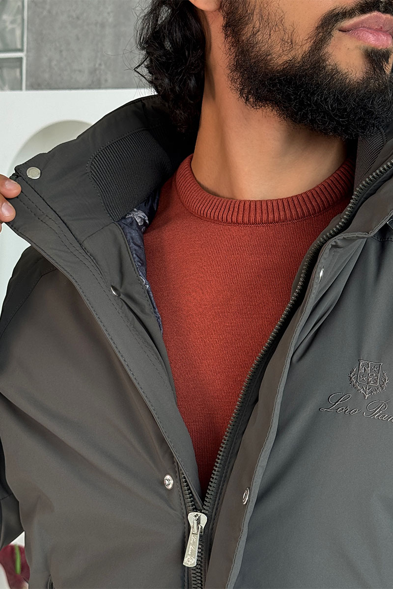 Loro Piana Мужская парка цвета хаки