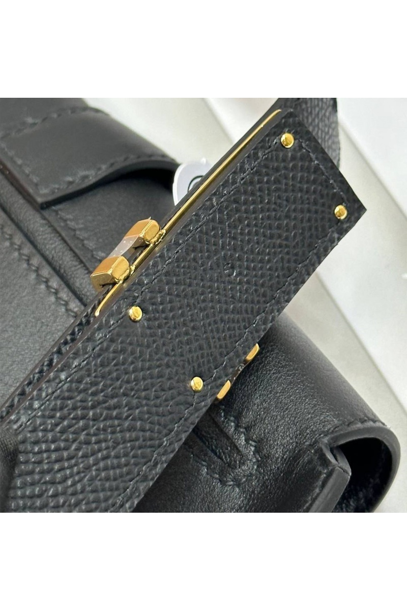Hermes Кожаный ремень Elan Pocket 24x12 см - Black / Gold