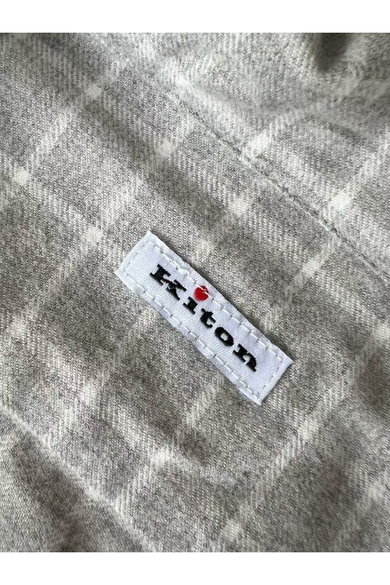 Kiton Мужская рубашка Premium - Grey Chequer