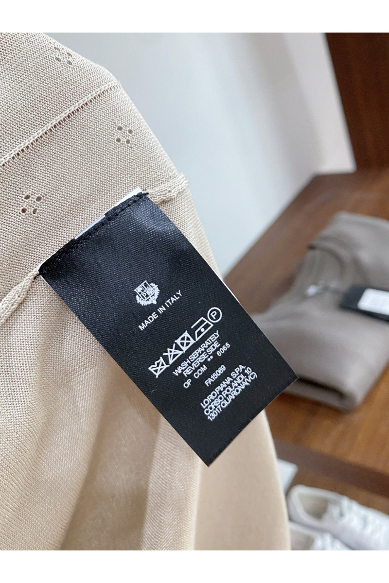 Loro Piana Мужское серое поло premium