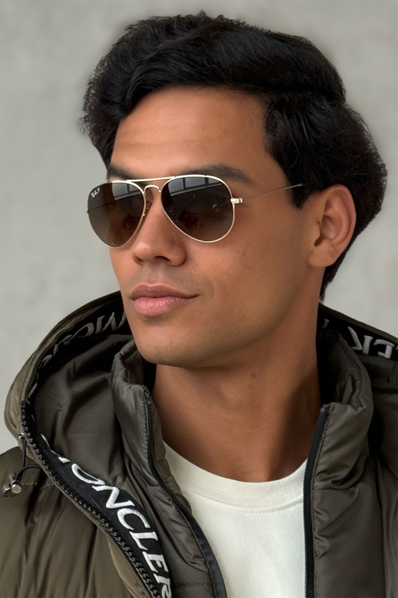 Ray Ban Солнцезащитные очки Aviator Large Metal - Brown