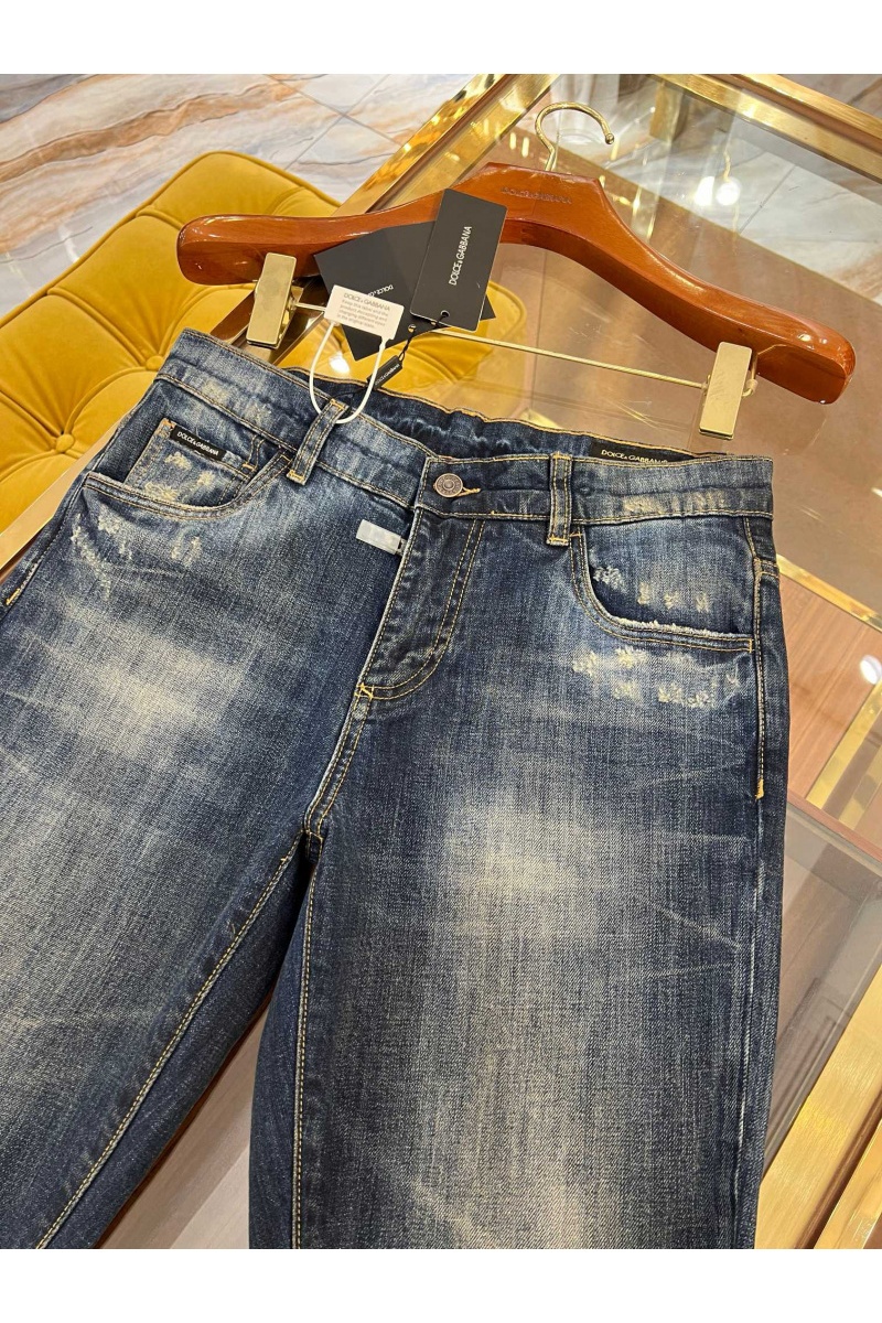 Dоlсе & Gаbbаnа Мужские синие джинсы skinny fit Premium
