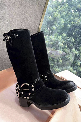 Женские замшевые сапоги Ankle Premium