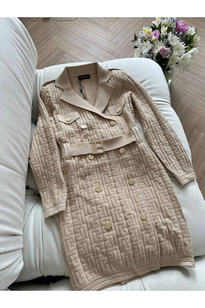 Balmain Женское бандажное платье с ремнем 