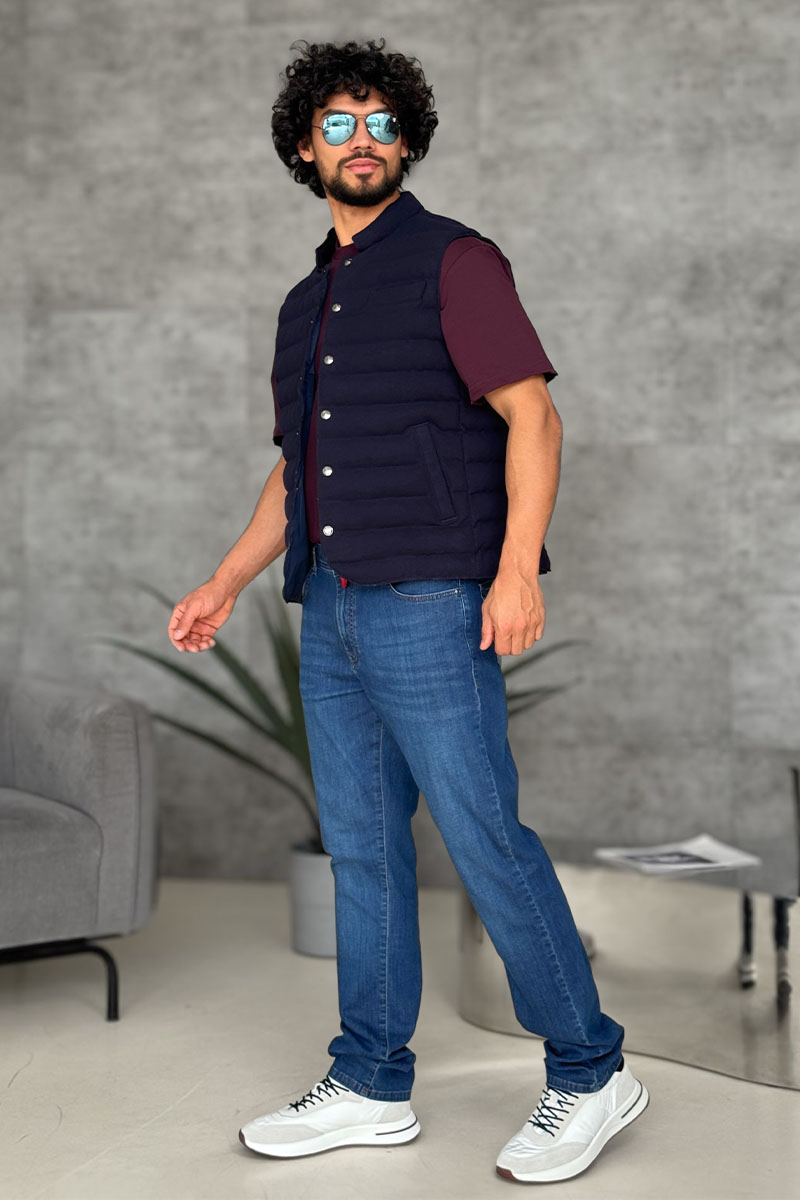 Loro Piana Мужской синий жилет 