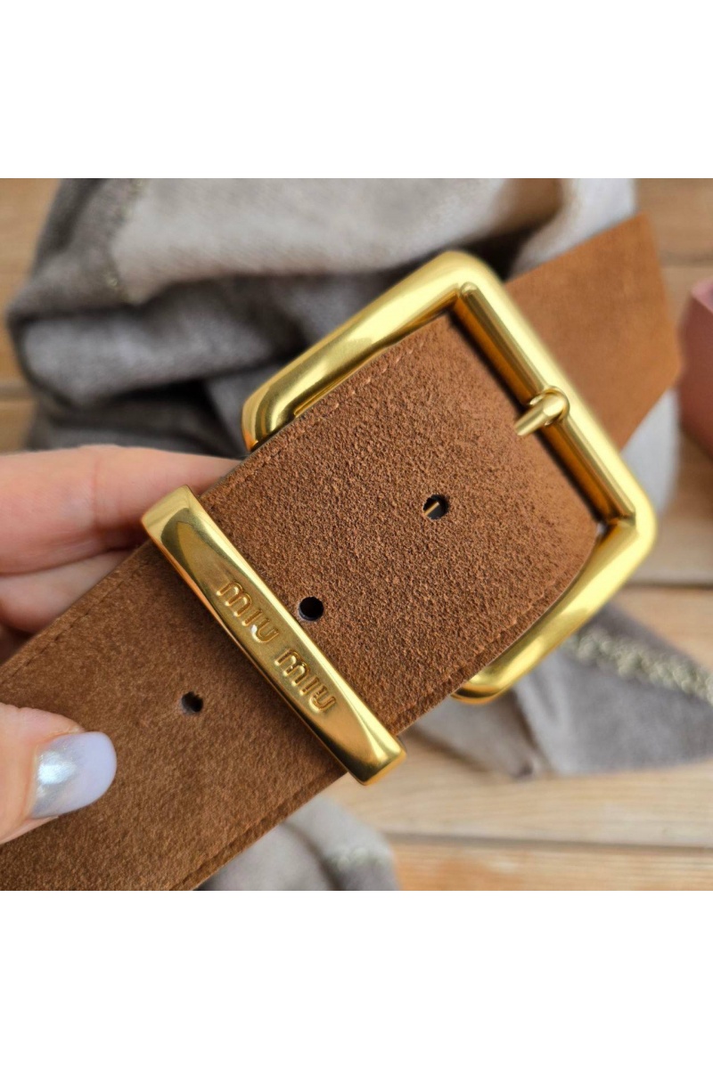 MIU MIU Замшевый ремень - ширина 5см, длина 85 / 90 см