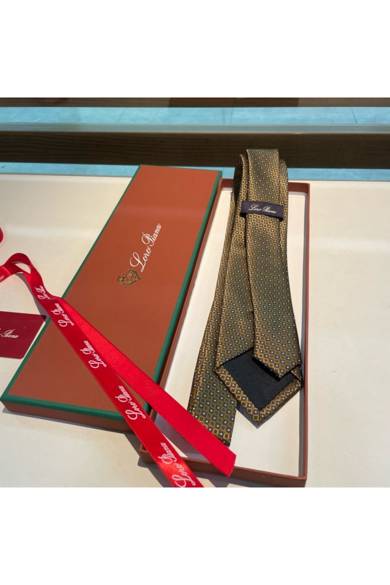 Loro Piana Галстук geometric logo-print premium - Brown