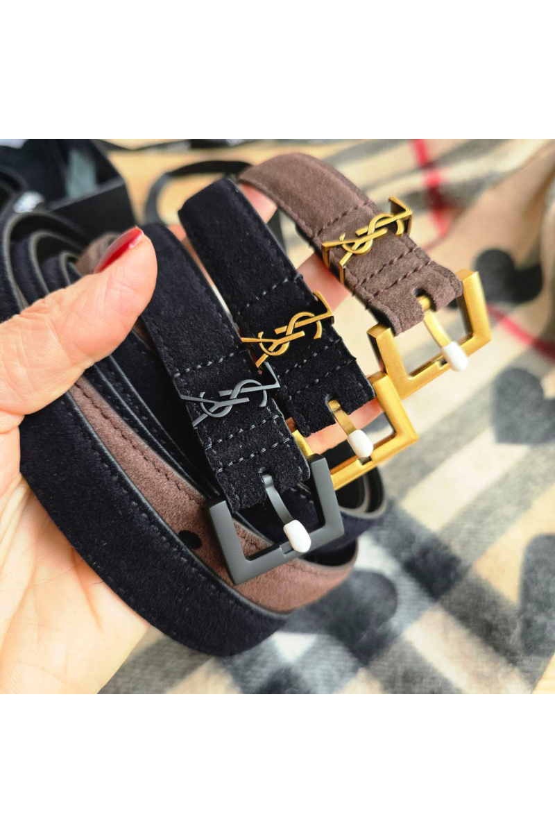 Yves Saint Laurent Замшевый ремень 
