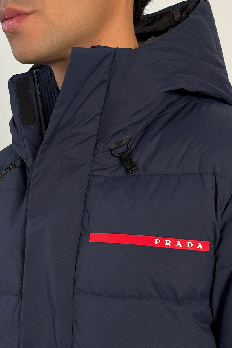 Prada Мужской пуховик Linea Rossa - Navy