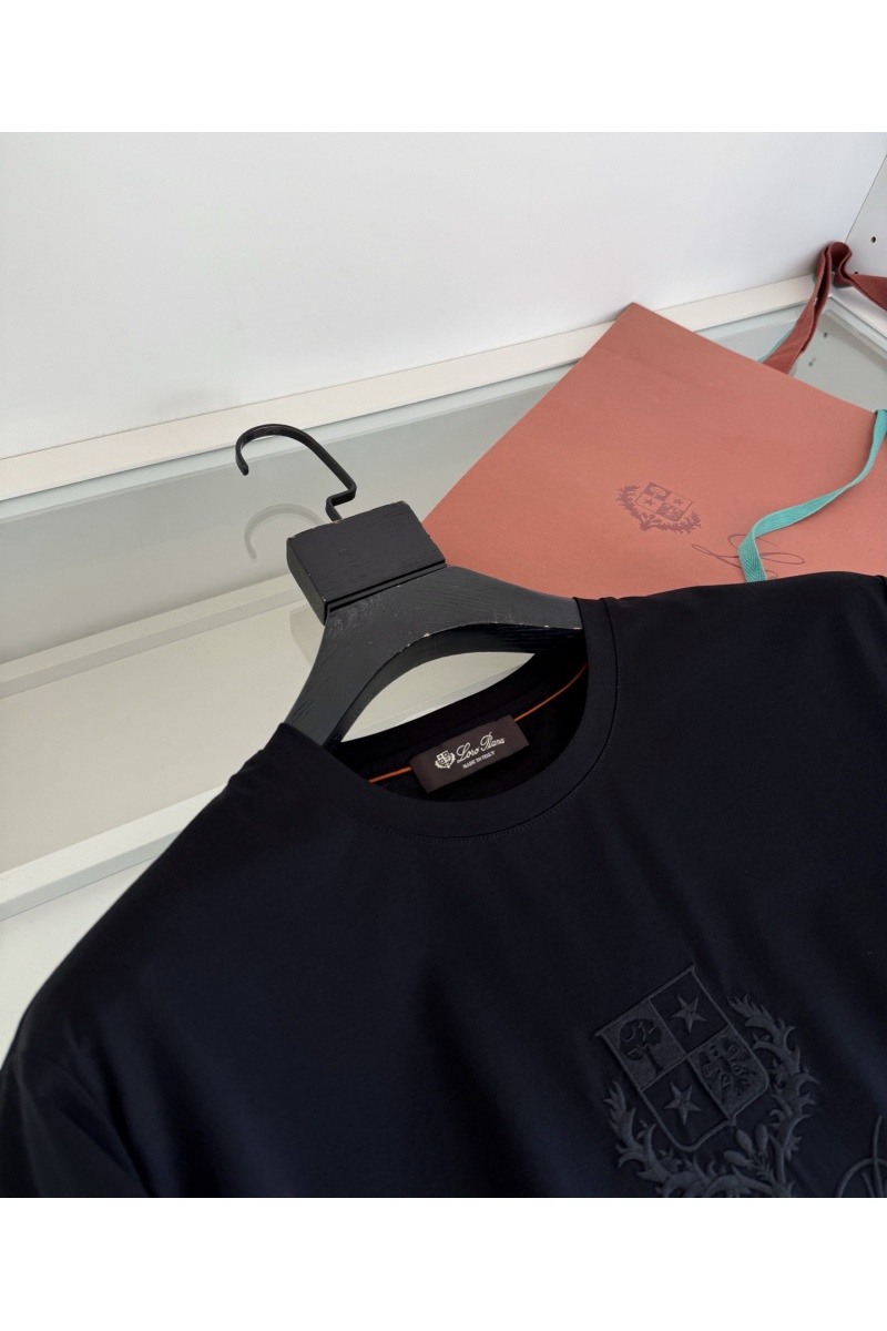 Loro Piana Мужская чёрная футболка premium