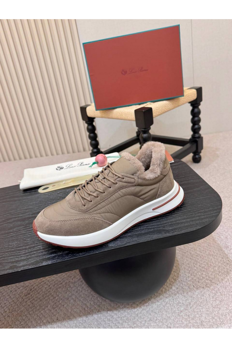 Loro Piana Кроссовки с мехом Week End Walk Evo premium