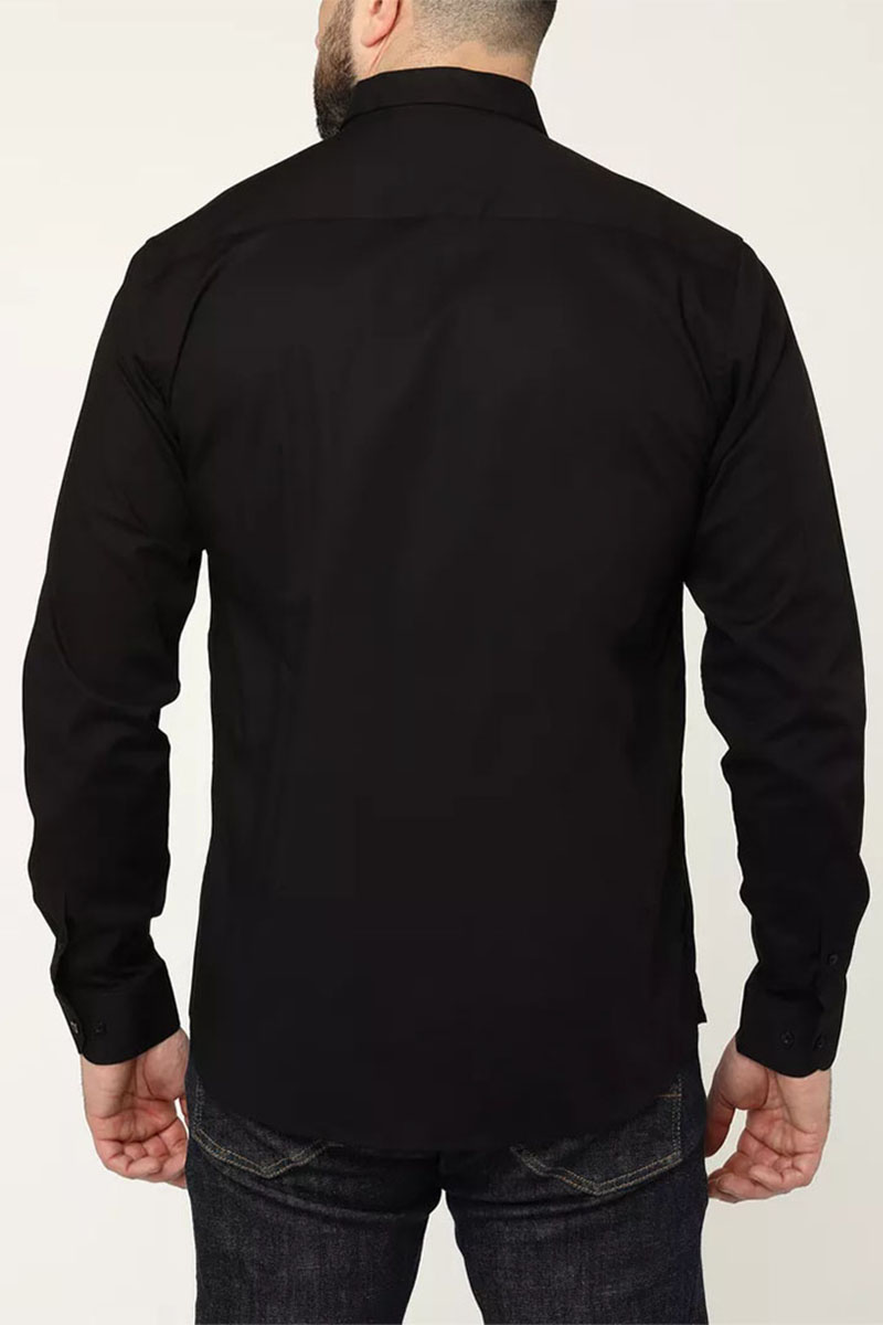 Emporio Armani EA7 Мужская чёрная рубашка 