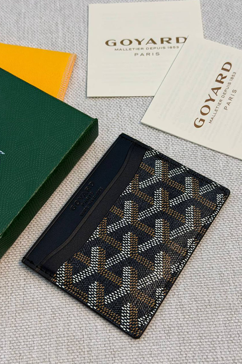 Designer Clothing Кожаный кардхолдер Goyard Saint Sulpice premium 10.5x7 см