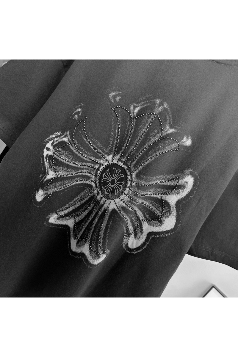 Chrome Hearts Чёрная оверсайз футболка Premium 