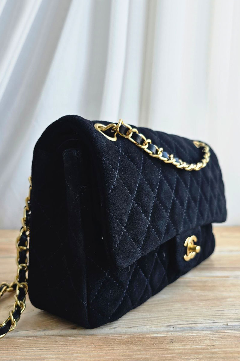 Chаnеl Замшевая сумка Classic Double Flap 25x14 см