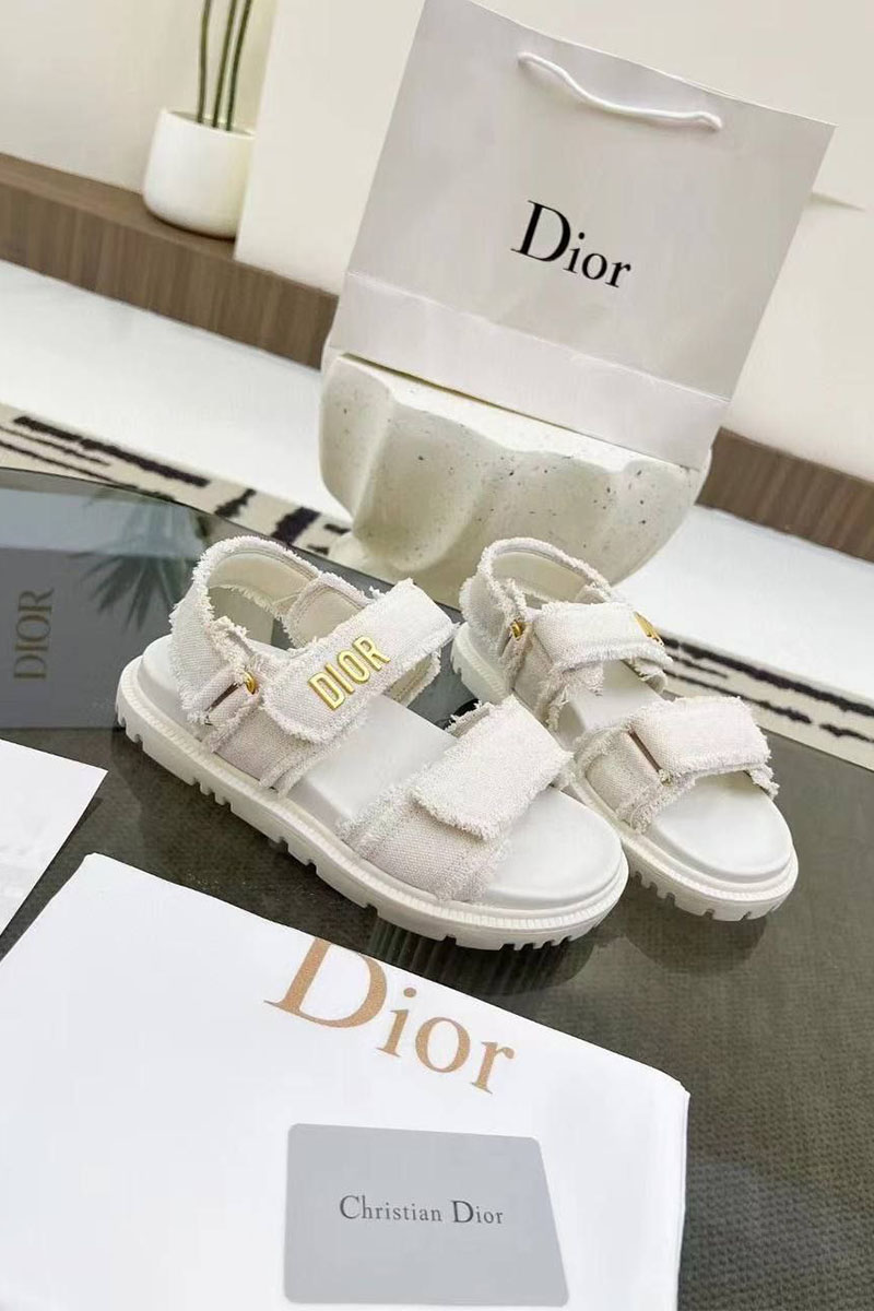 Dior Женские сандалии Dioract белого цвета