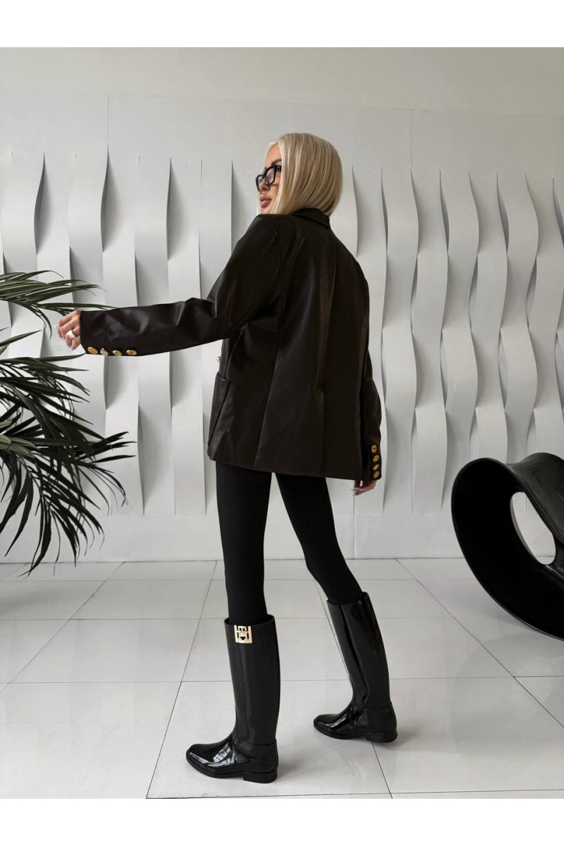 Schiaparelli Женский пиджак из эко кожи Premium - Brown