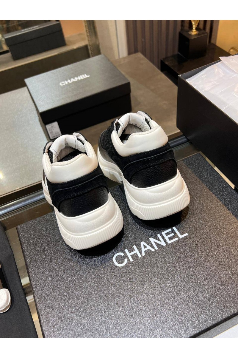 Chаnеl Чёрные женские кроссовки premium