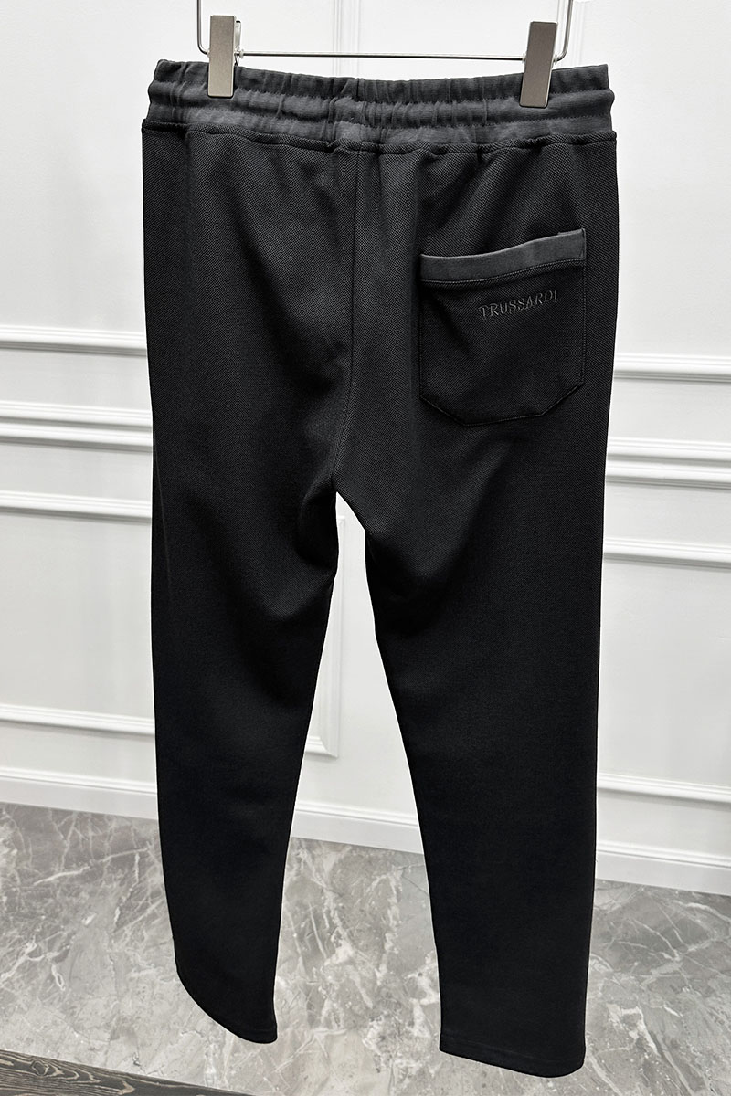 Trussardi Мужские штаны embroidered logo - Black