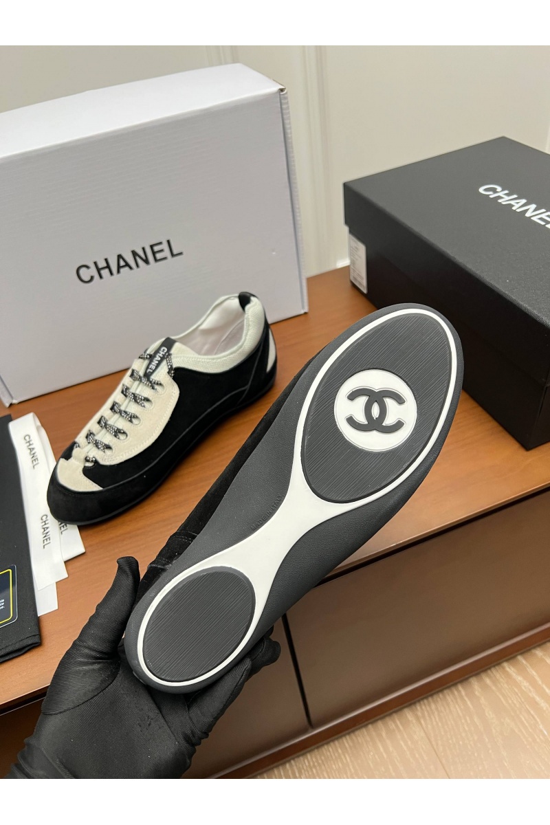 Chаnеl Женские замшевые кроссовки premium