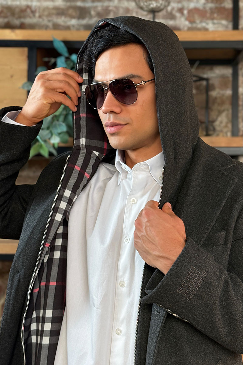 Burberry Мужское пальто London England - Grey