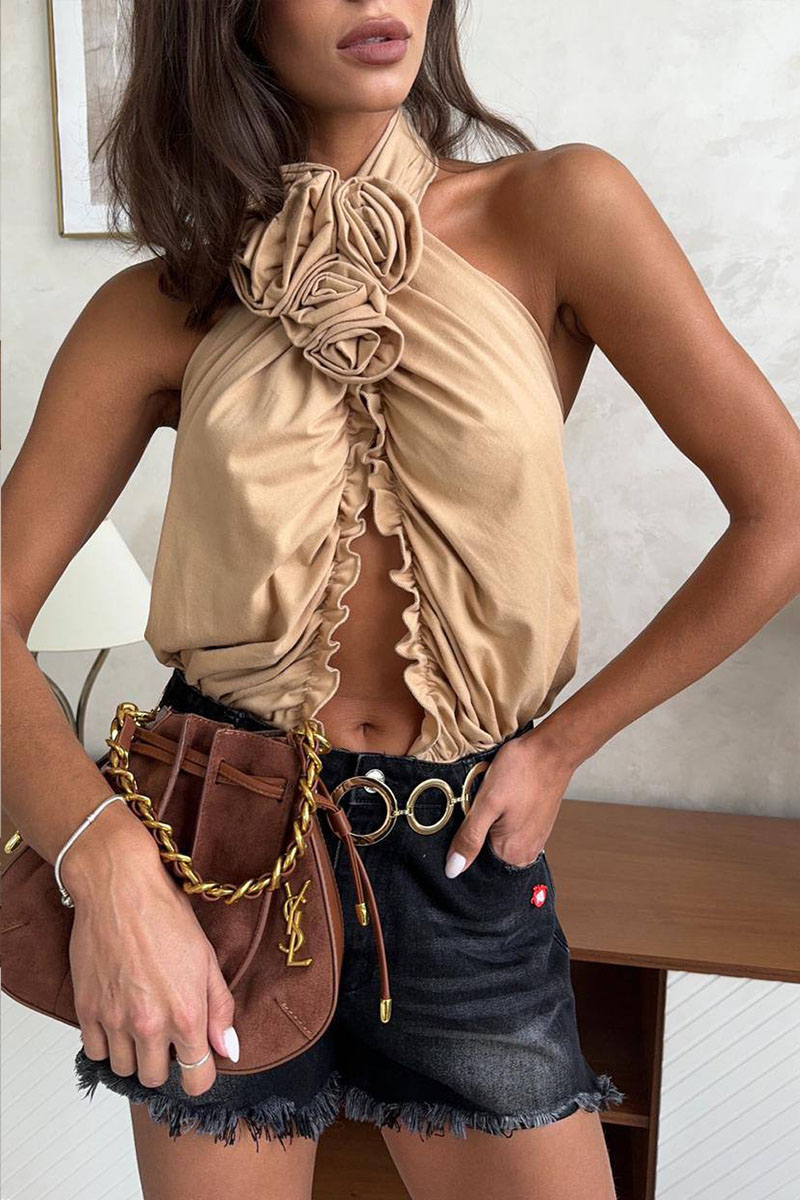 Designer Clothing Женское бежевое боди Magda Butrym