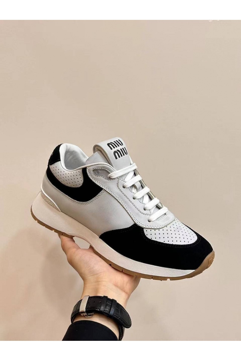 MIU MIU Женские кроссовки Premium - Grey / Black