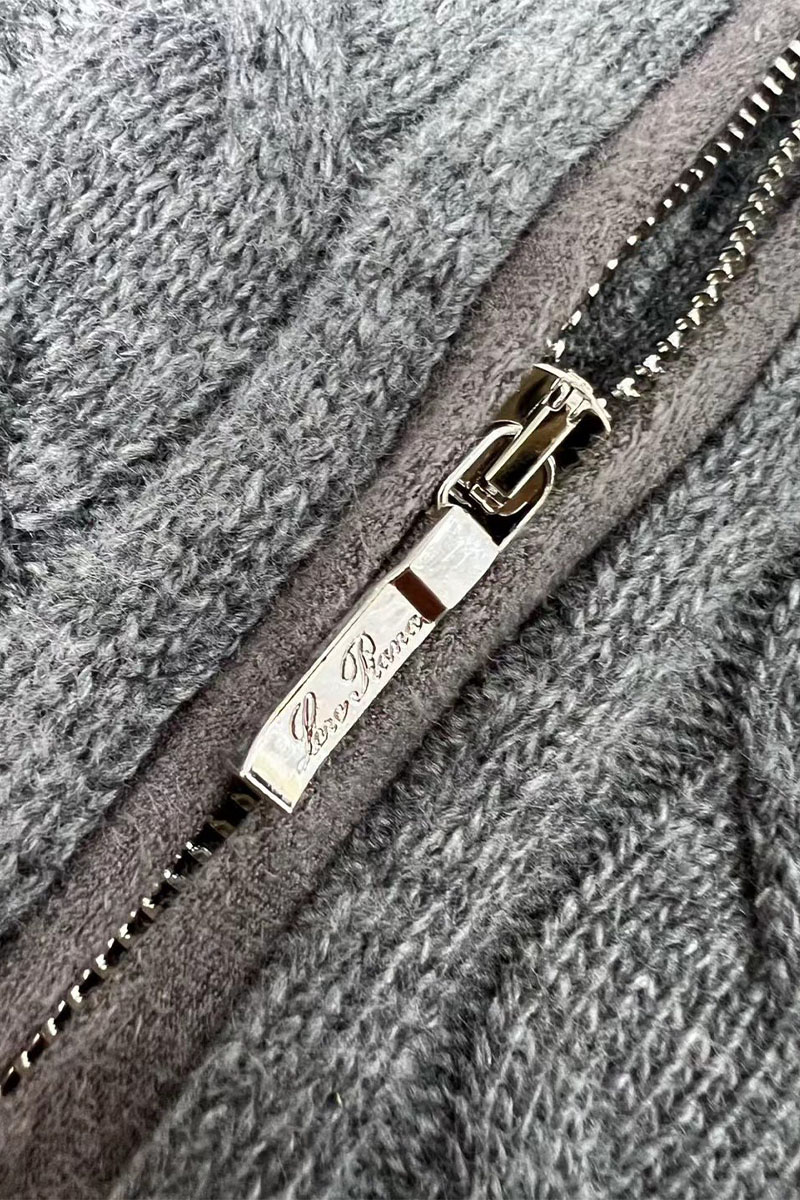 Loro Piana Кашемировый свитер Premium zip-neck - Dark Grey