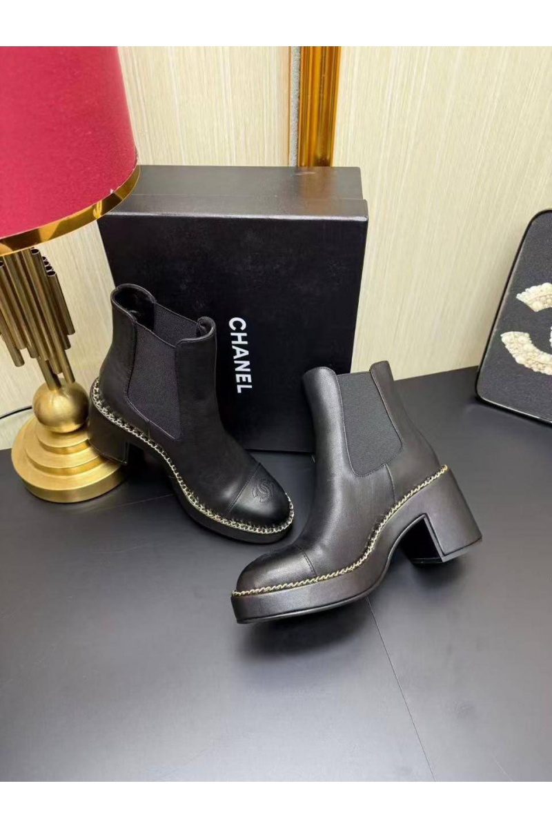 Chаnеl Женские кожаные сапоги 