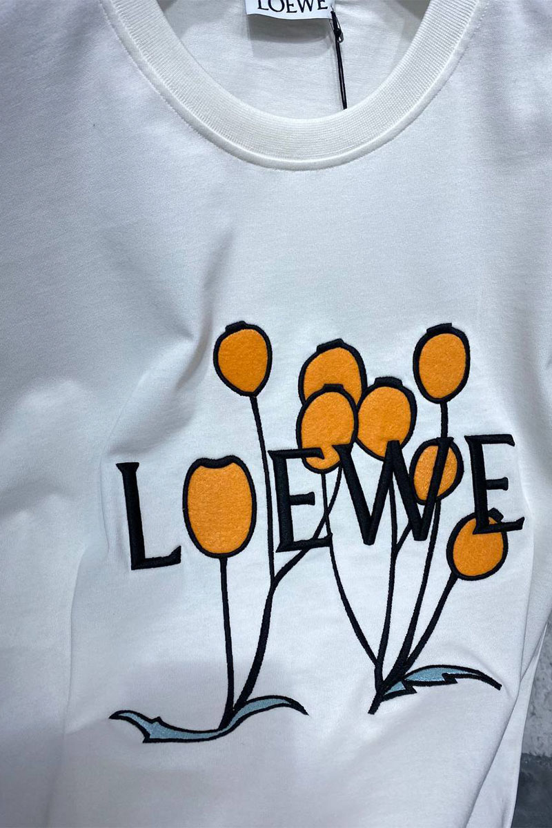 Designer Clothing Белая оверсайз футболка Loewe