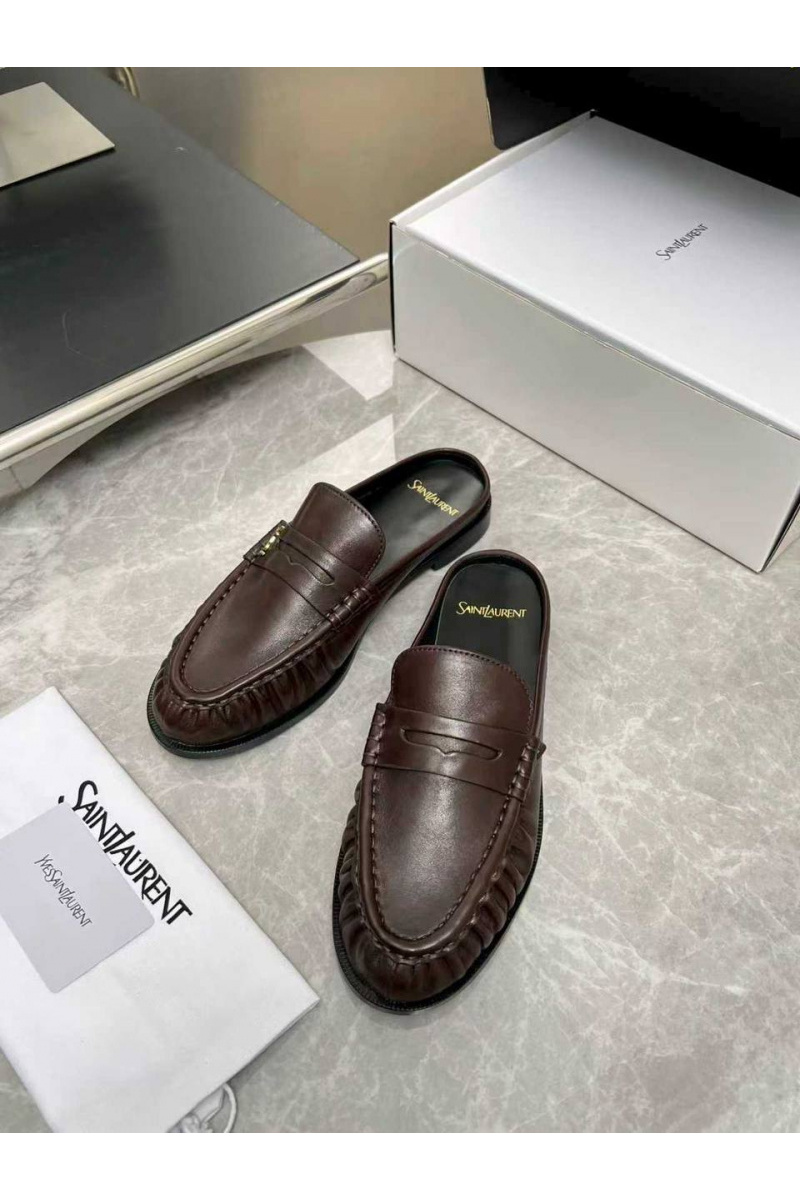 Yves Saint Laurent Женские кожаные мюли premium