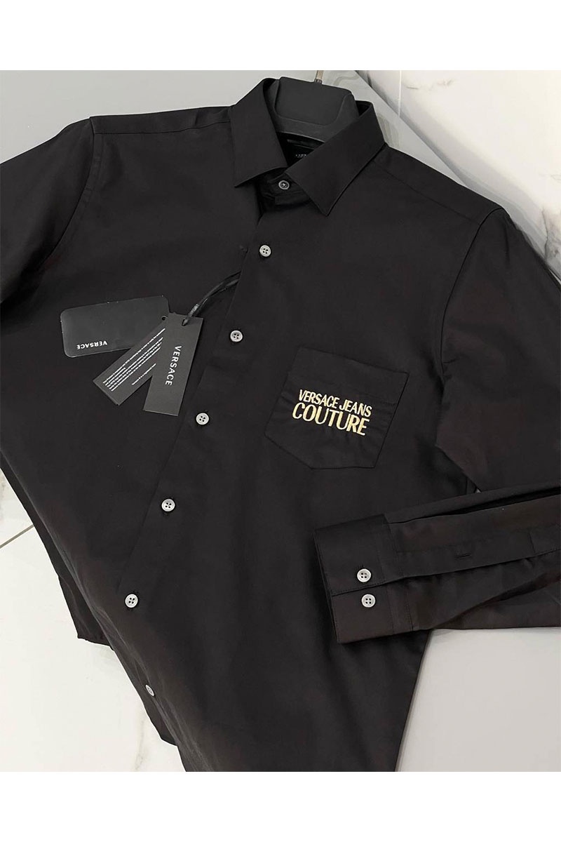 Versace Классическая рубашка embroidered logo - Black