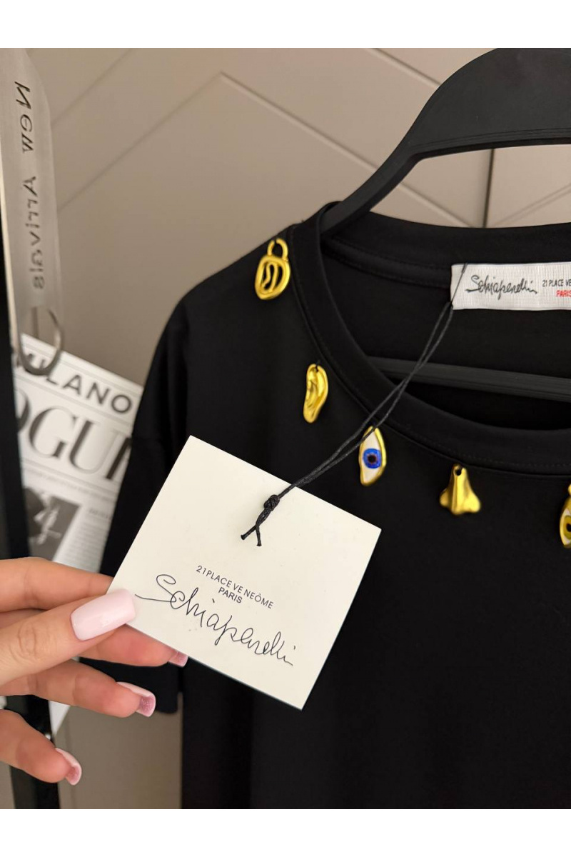 Schiaparelli Женская базовая футболка premium - Black