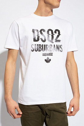 Мужская белая футболка Suburbans 