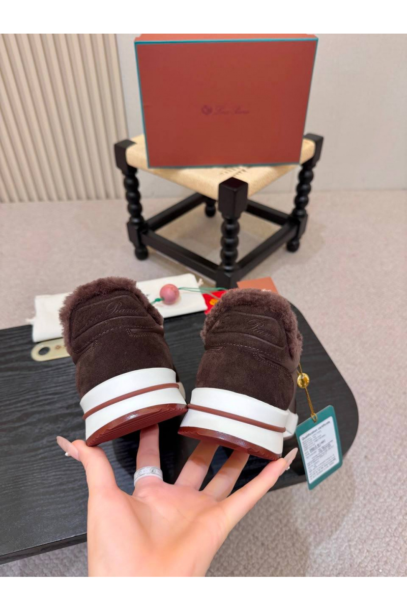 Loro Piana Кроссовки с мехом Week End Walk Evo premium