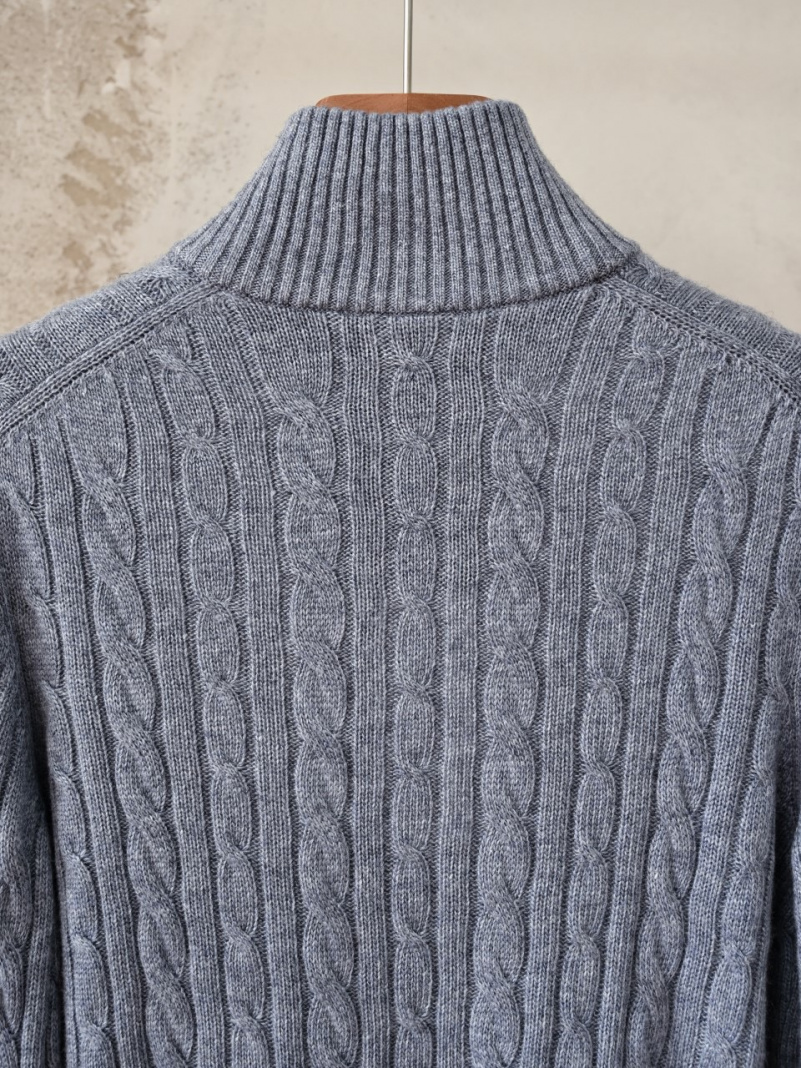 Loro Piana Кашемировый свитер Premium zip-neck - Grey