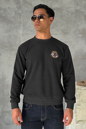 Мужской свитшот logo-patch - Grey