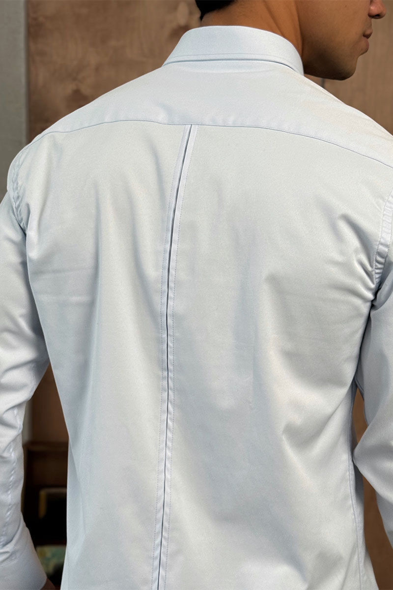 Loro Piana Мужская голубая рубашка logo-embroidered