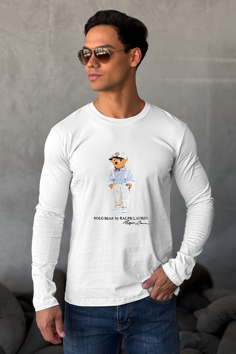 Polo Ralph Lauren Мужской лонгслив "Bear" - White