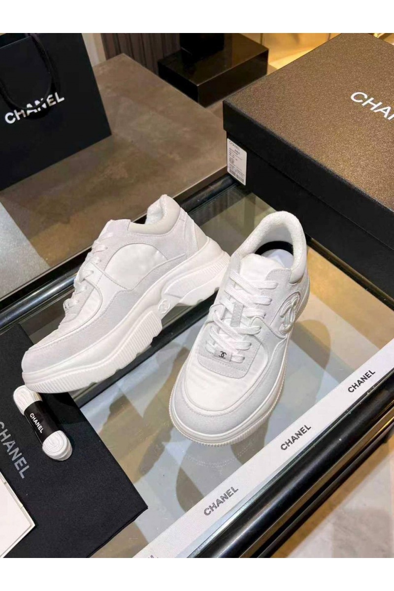 Chаnеl Белые женские кроссовки premium