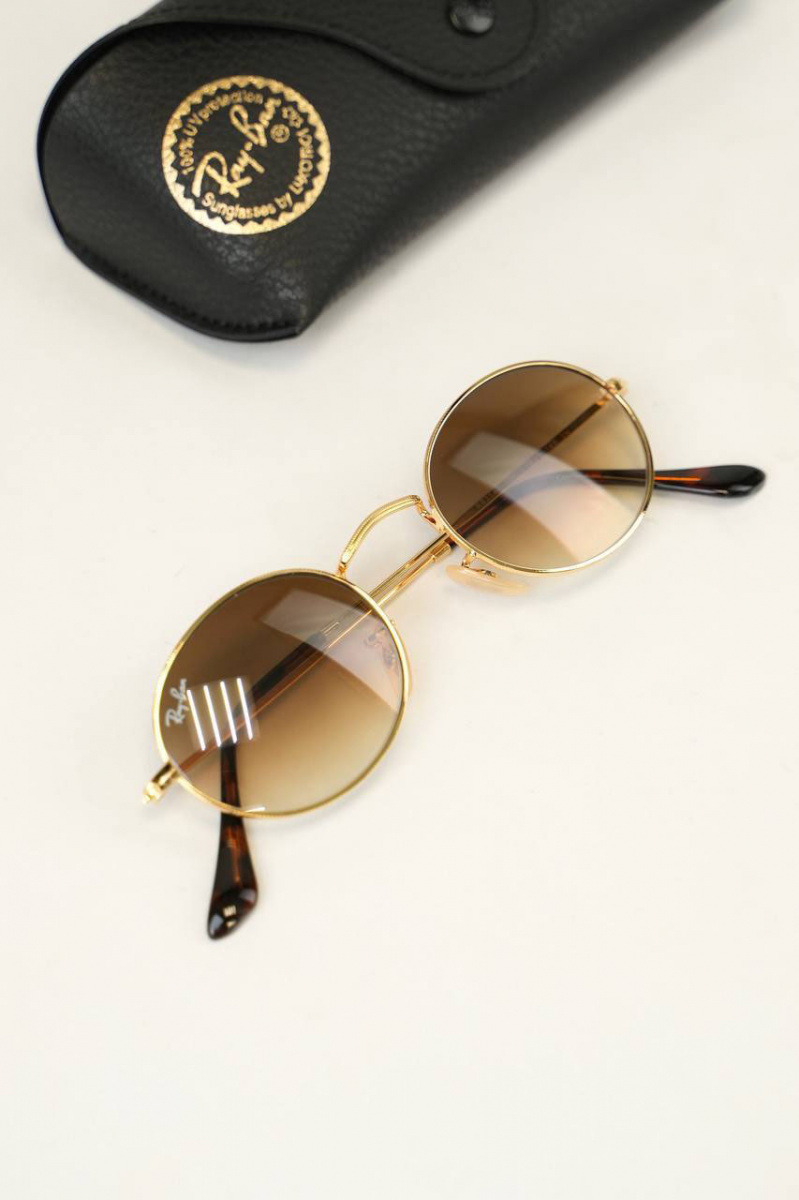Ray Ban Солнцезащитные очки Oval Metal - Brown