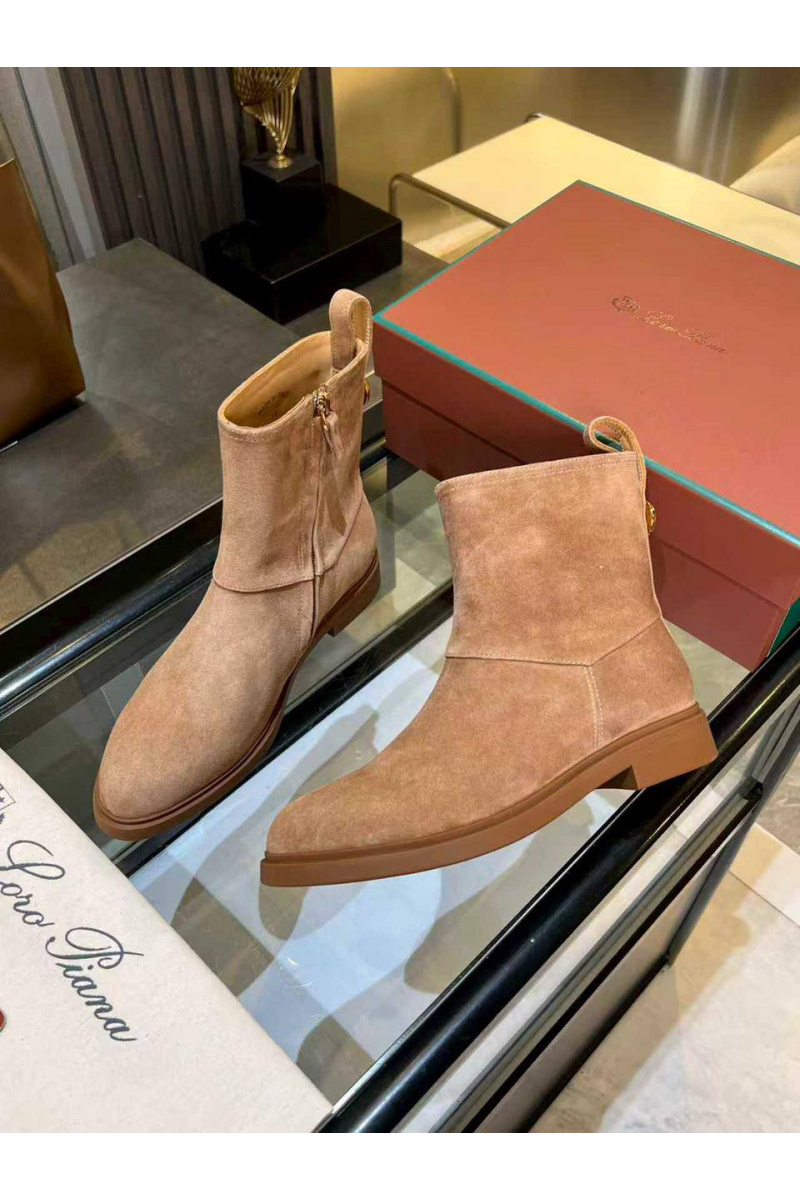 Loro Piana Женские замшевые сапоги premium - Beige