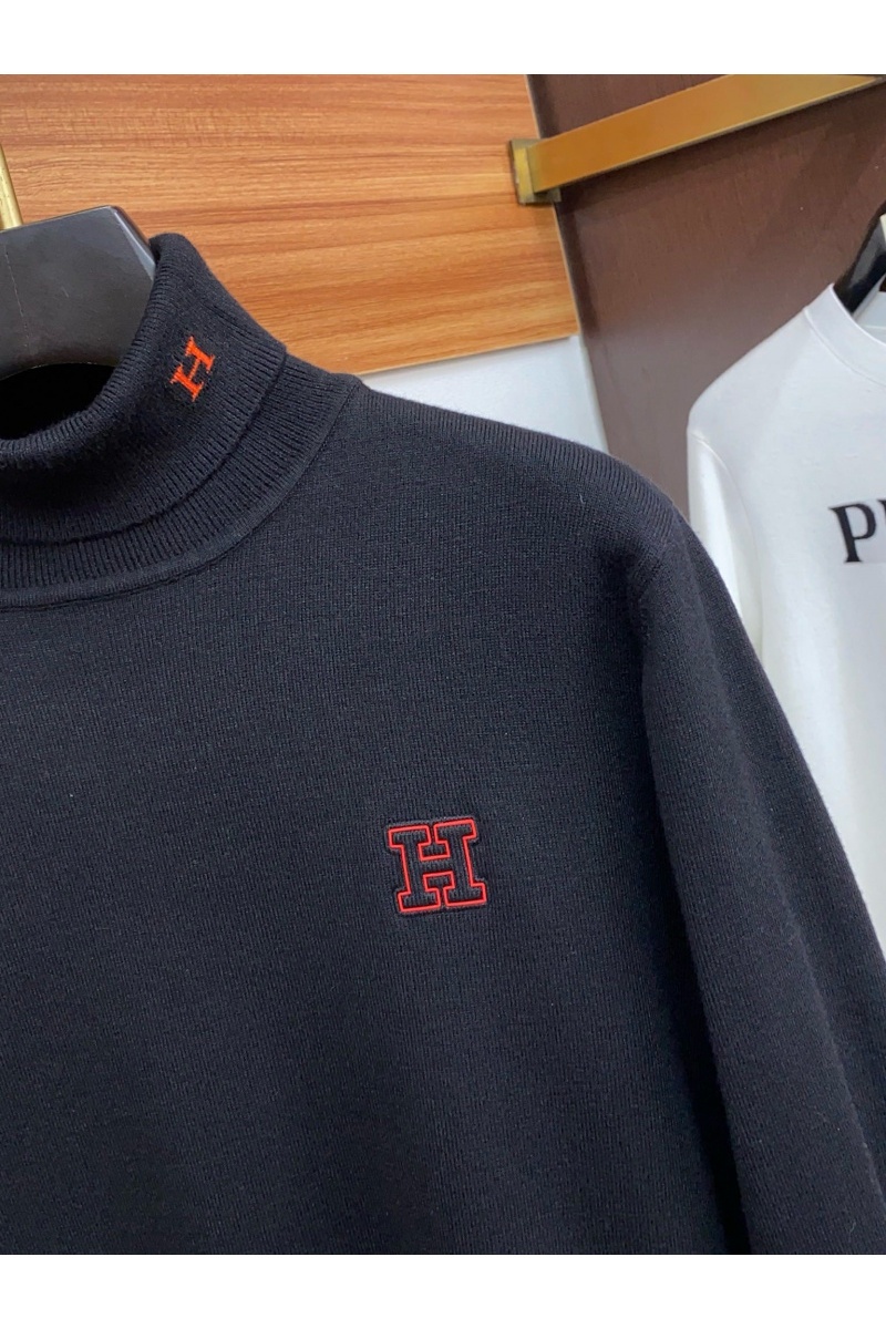 Hermes Мужская чёрная водолазка Premium