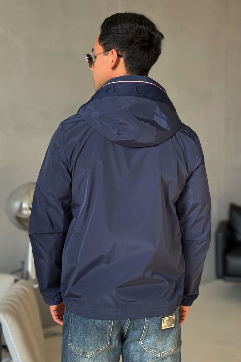 Moncler Тёмно-синяя ветровка Mira logo-patch